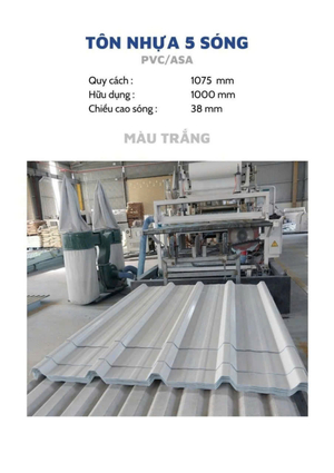 Tole Nhựa PVC/ASA ( Trắng )